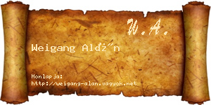 Weigang Alán névjegykártya